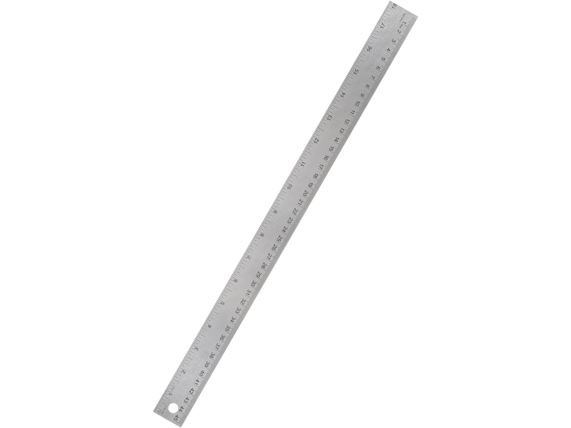 Lurelia Régua De Marcenaria Em Aço Inoxidável 45cm Com Base De Cortiça Para Marcenaria