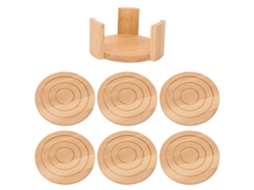 6 Supportes Bambu LAXISCREED para Bebidas Frias e Quentes
