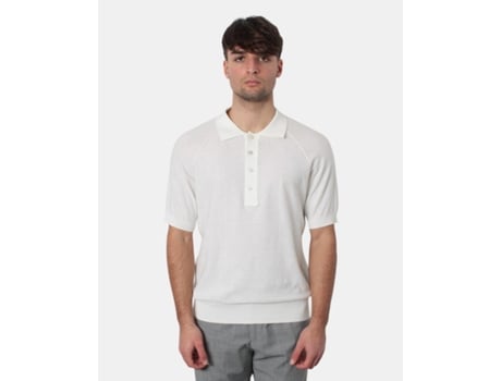 Polo De Homem Paolo Pecora Manica Corta Panna Poliéster Branco (s)