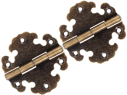 Bestonzon 2 Dobradiças Retrô Para Armário, Dobradiças Vintage Em Liga De Zinco Com Funcionamento Suave Para Caixas
