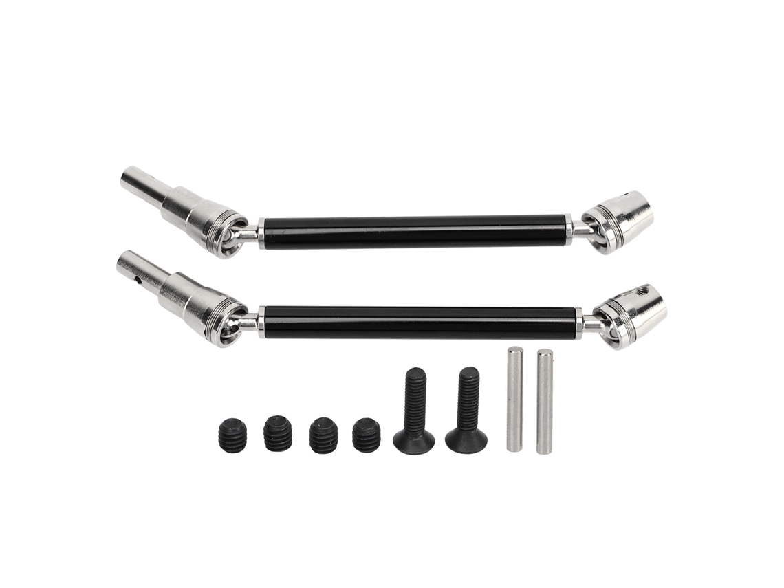 Mali eixo de Transmissão Dianteiro e Traseiro de Aço para Carro Controle Remoto Arrma Série 1/10 2pcs Preto