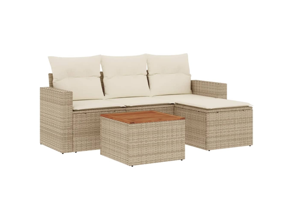 Garden Sofa Set, Garden Sofa Sets Vidaxl Bege Rattan / Vime (n/a)