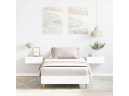 Vidaxl Estrutura Cama S/ Colchão 75x190 Cm Derivados De Madeira Branco