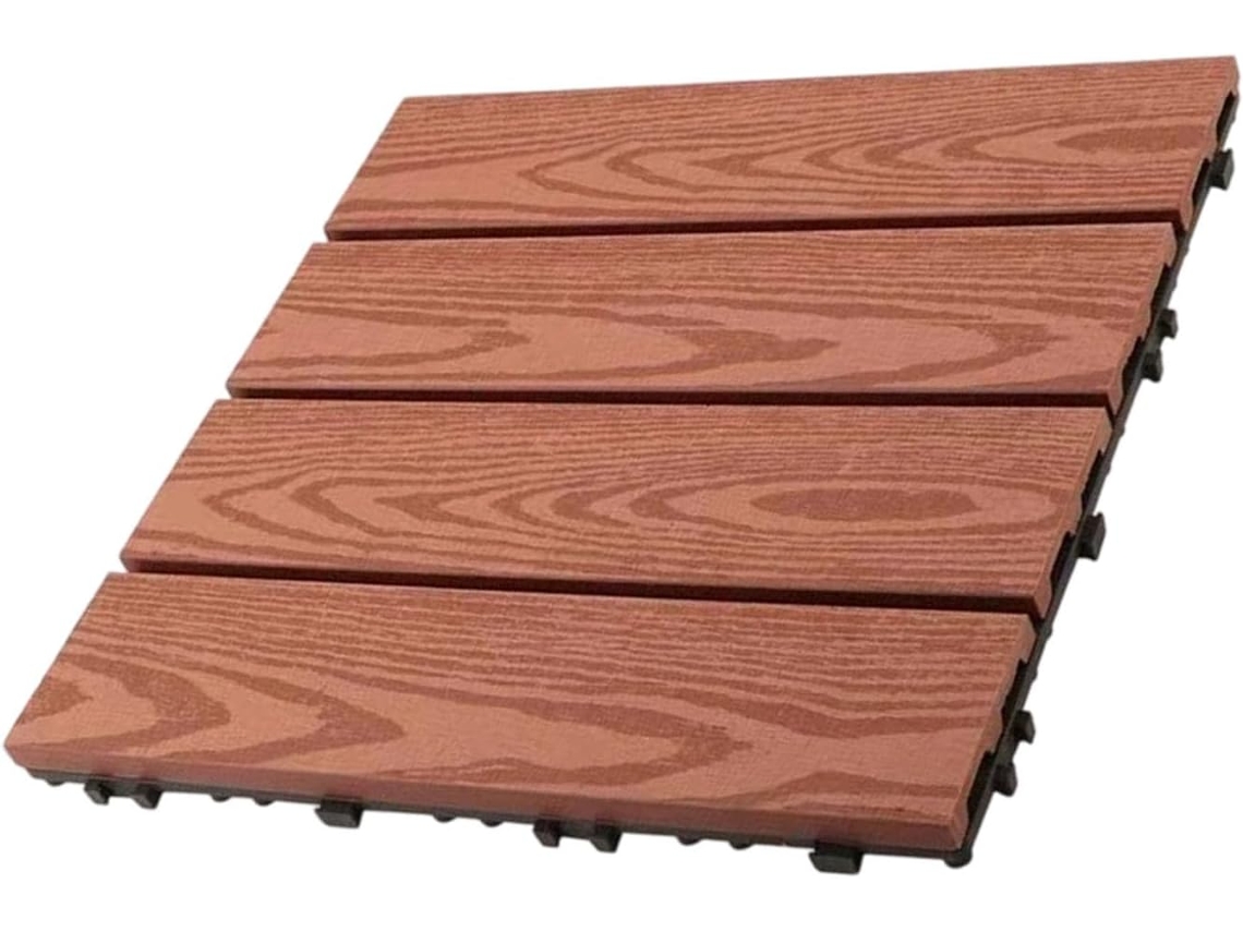 Revestimento De Deck Com Aparência De Madeira, Impermeável, Resistente Ao Desbotamento E De Baixa Manutenção, Ideal Para Varandas E Terraços.