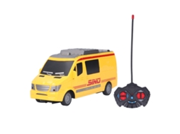 Walshlxq coche de Bomberos Rc Control Remoto Simulación Alta Estable Duradero para Mayores de 3 Años Coche Express Juguete Rc
