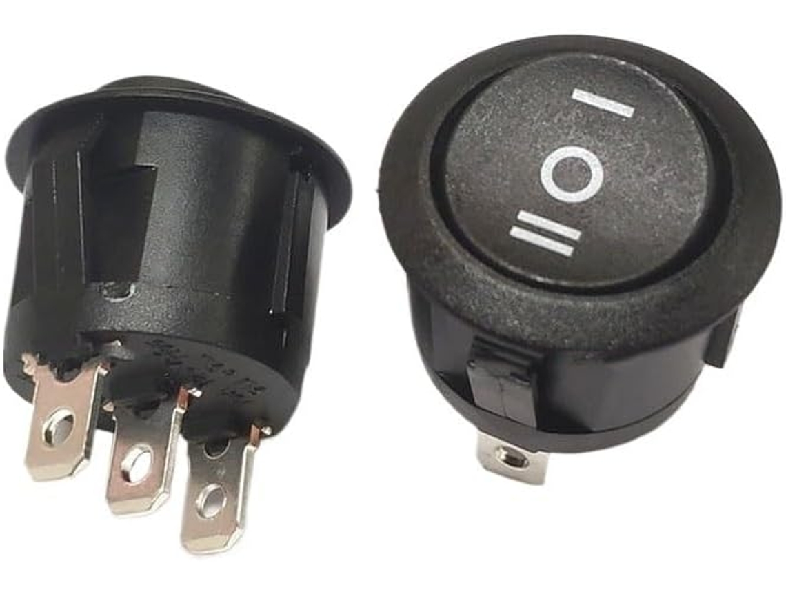 1 Unidade Rl3-513 G 6bk Bk P5 Interruptor De Deformação 3-pinos 3-paradas Preto 23mm Diâmetro