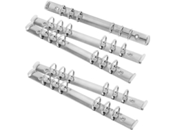 Kit com 5 peças de mecanismo de anel metálico Nolitoy para pastas tamanho A5, clipes para documentos.