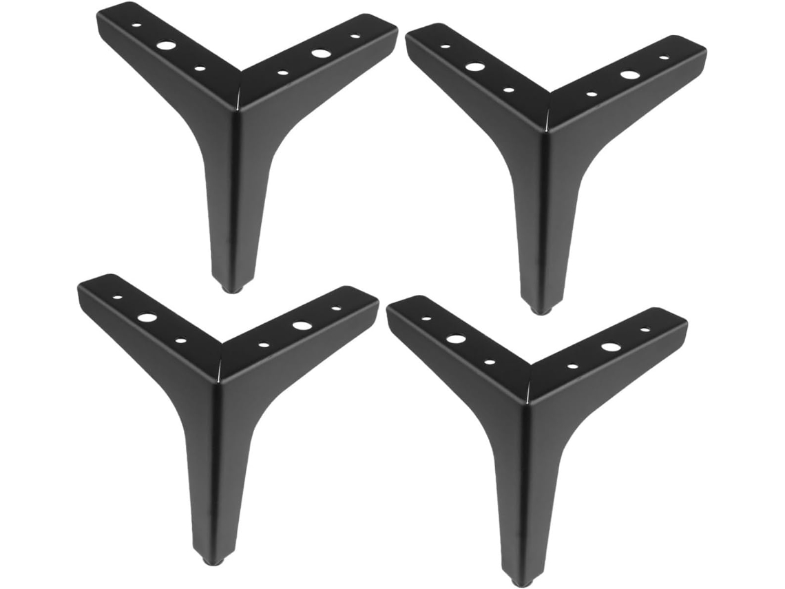 Conjunto De 4 Pés Móveis Eletrogalvanizados Para Sofá, Cama, Mesa De Centro E Outros Móveis