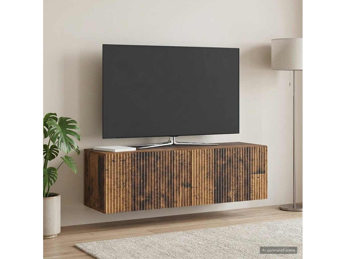 Vidaxl Gabinete de Tv de Parede Madeira Antiga 98 X 31 X 30 Cm