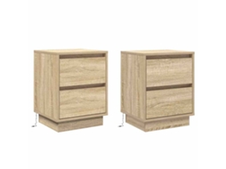 Conjunto de 2 Armários de Cabeceira Carvalho Sonoma 39x34,5x50 cm MAISON EXCLUSIVE