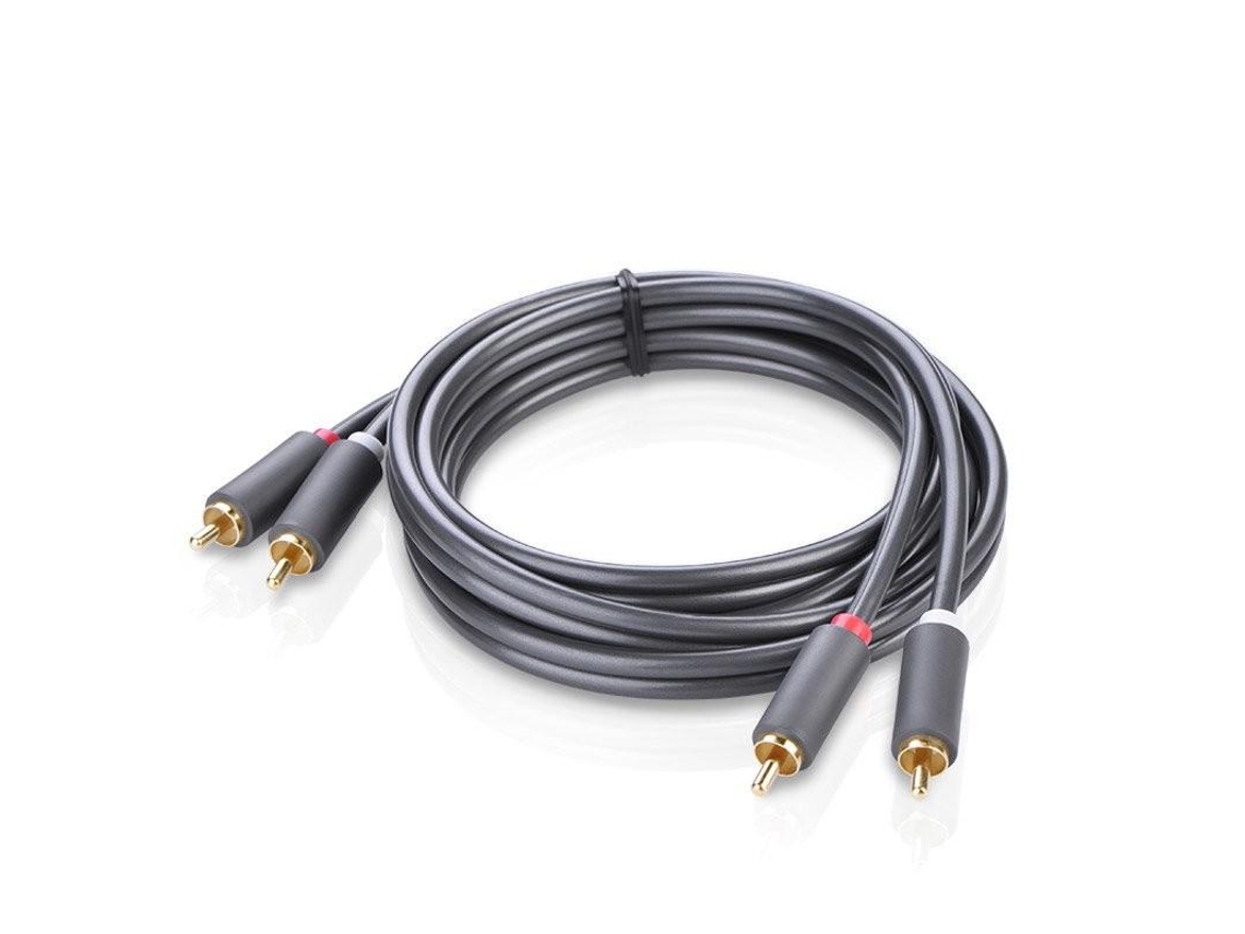 Cabo Ugreen Stereo 2Rca Audio Video Cinch 2M Cinzento 10518