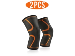 1/2 Peças Joelheiras De Suporte Para Artrite, Nylon, Esportes, Fitness, Mangas De Compressão, Joelheiras, Corrida, 2 Peças Laranja Aquaforge