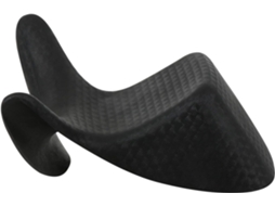 Almofada para salão de beleza em PVC preto com design articulado, ideal para resistência.