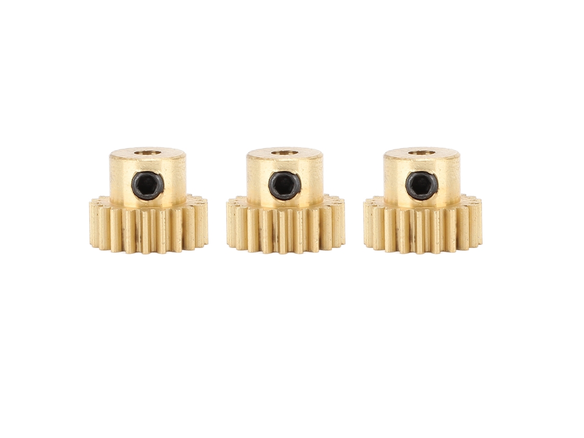 Mali 3 Peças Engrenagem de Motor de Carro Rc de Cobre M0.8 Diâmetro 3.175mm para Hsp Axial Traxxas Redcat