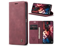 Capa Flip Para Celular Com Slot Magnético Para Cartão Simvermelho Vinho, Redmi Note 8 Pro