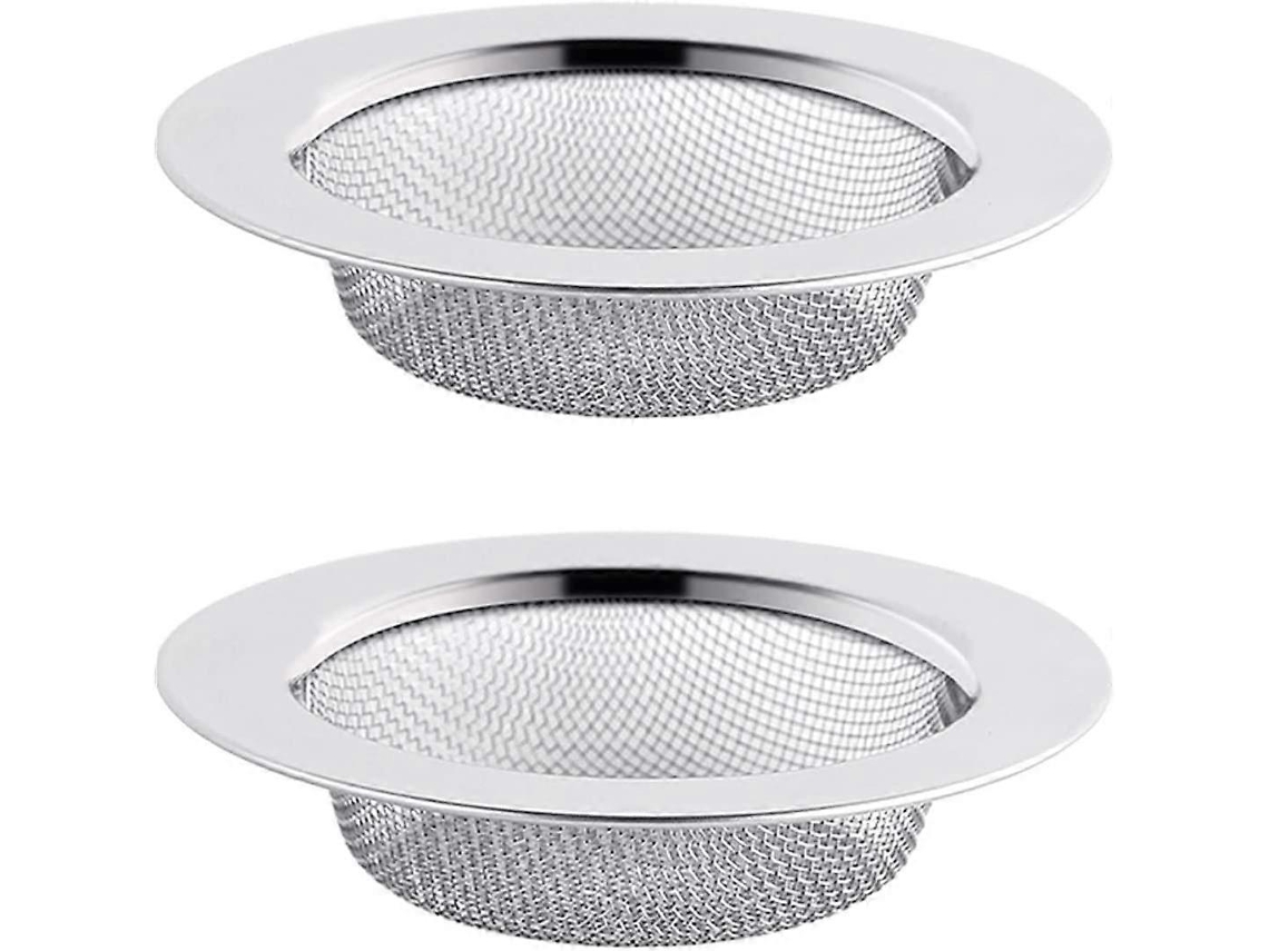 2 Filtros de Pia de Aço Inoxidável, Strainer de 7.5cm, Antidesgaste para Cozinha, Banheiro e Lavanderia | S/MARCA