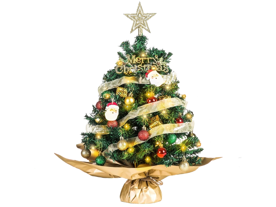 Mini Árvore De Natal (requer 2 Pilhas Aa, Enfeite De Mesa) Eoocoo