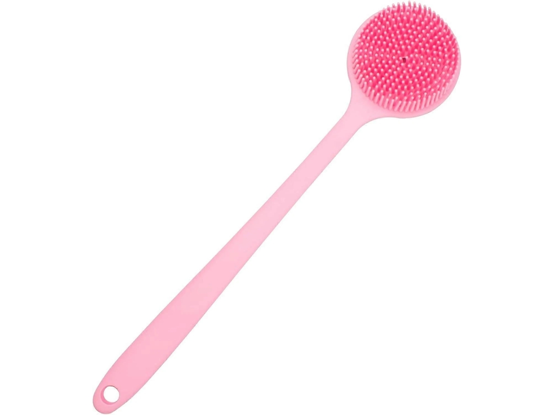 Escova De Banho Para Costas, Silicone, Cabo Longo, Corporal