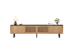 Móvel 4 Portas Dourado Madeira 180x38x47 Luxo