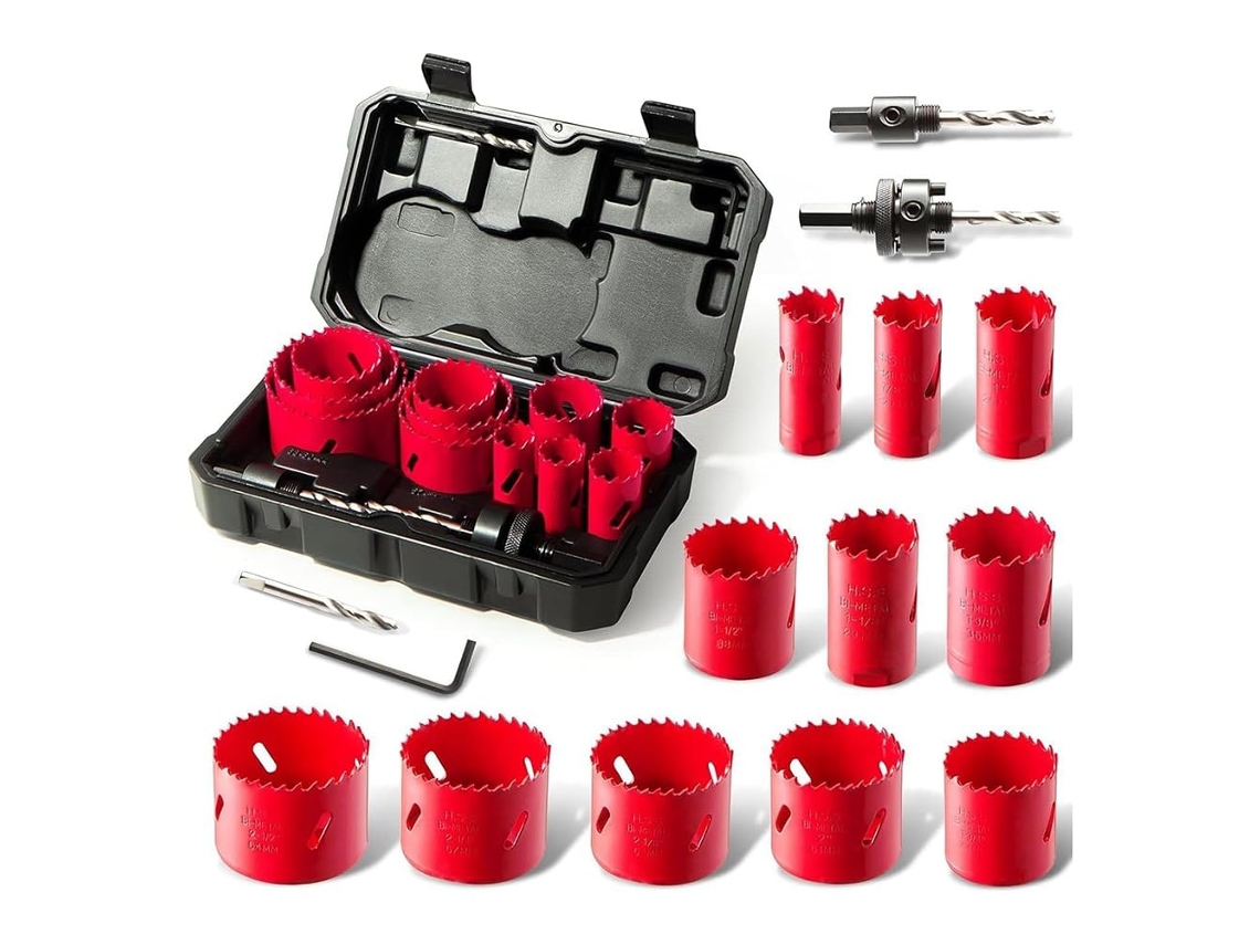 Conjunto De Brocas 3/4 A 2-1/2 Polegadas Para Aço Inoxidável, Liga