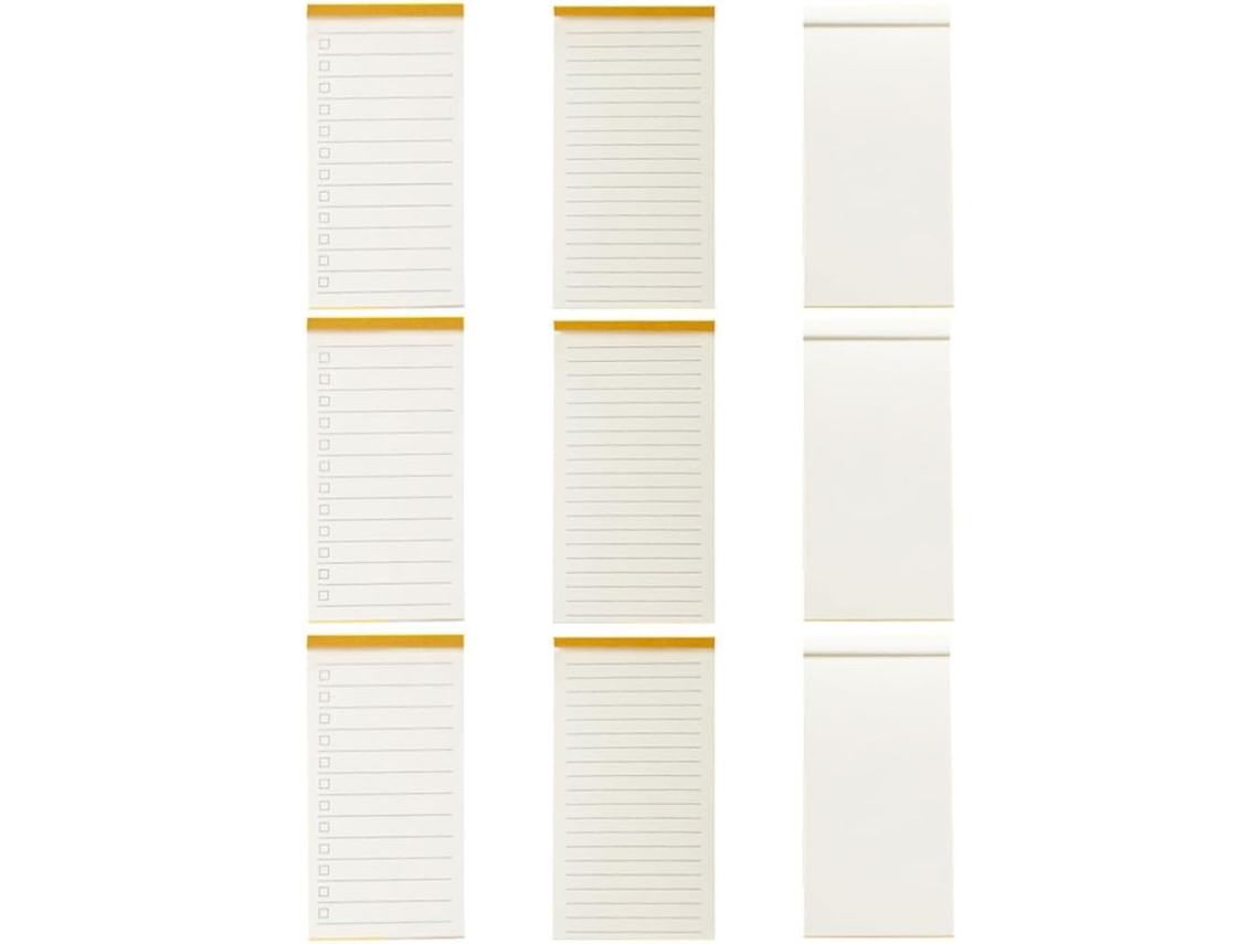 Lote De 9 Blocos-notas De Planificação Do Tempo Em Papel Branco, 50 Feuilles Par Carnet, Para Organizador
