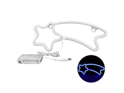 Rebe-luz De Neón Em Forma De Meteorito Lâmpada Neon Para Decoração De Casamentos, Festas, Aniversários E Presente Azul