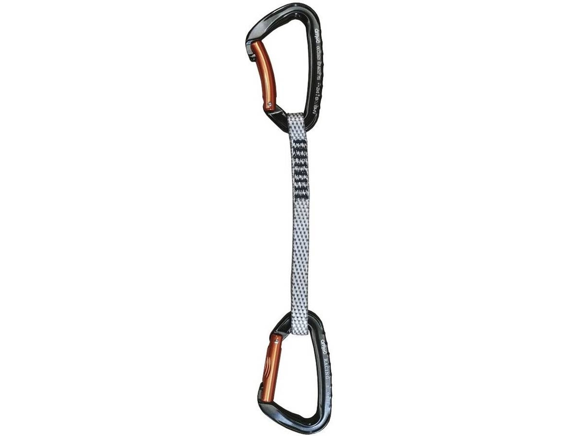 Mosquetão De Escalada QI´ROC Set Racing Straight/Curve+Express Dyneema 12X (Laranja - 12 x 170 cm)