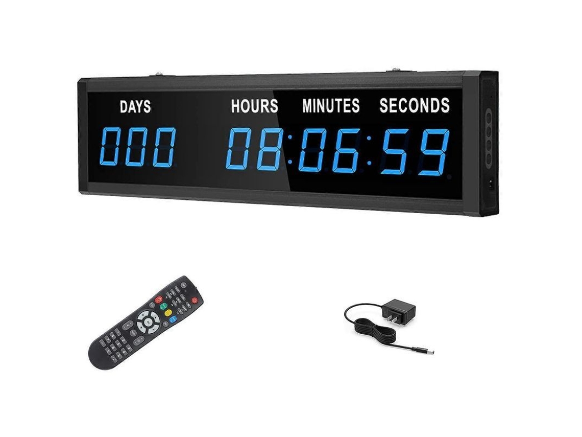 Relógio de contagem regressiva LED 1,8" com controle remoto Charm