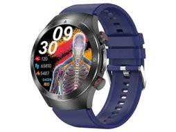 Relógio inteligente E800 com tela AMOLED de 1,49 polegadas, chamadas Bluetooth, terapia a laser, ECG e pulseira de silicone Ly Ebike