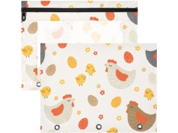 Frmg 20153417a Pasta Frango Com Bolsos 3-argolas A4 Fecho