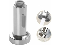 Torneira Misturadora De Cozinha, Push Down Pro Head Com 2 Jatos De Função, Misturador Universal Para Chuveiro Prateado