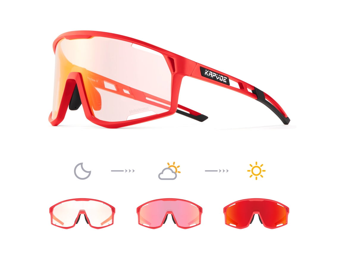 Óculos de Ciclismo Fotocromáticos Unissex, Lentes de Polipropileno Translúcidas com Proteção Uv400. MDUG (estilo 12)