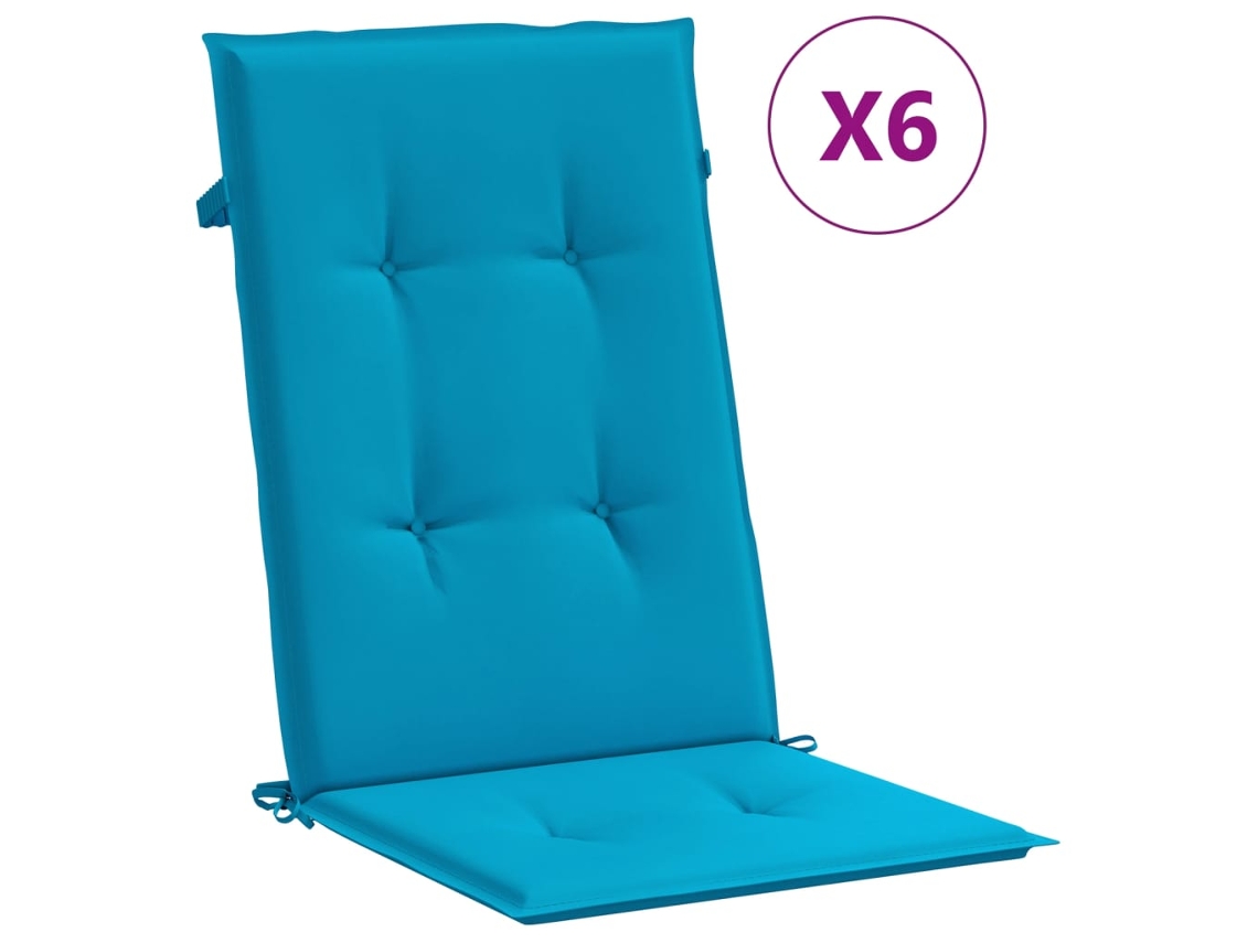 Highback Chair Cushion, Highback Chair Cushions Vidaxl Azul Tecido (120 X 50 X 3 Cm)