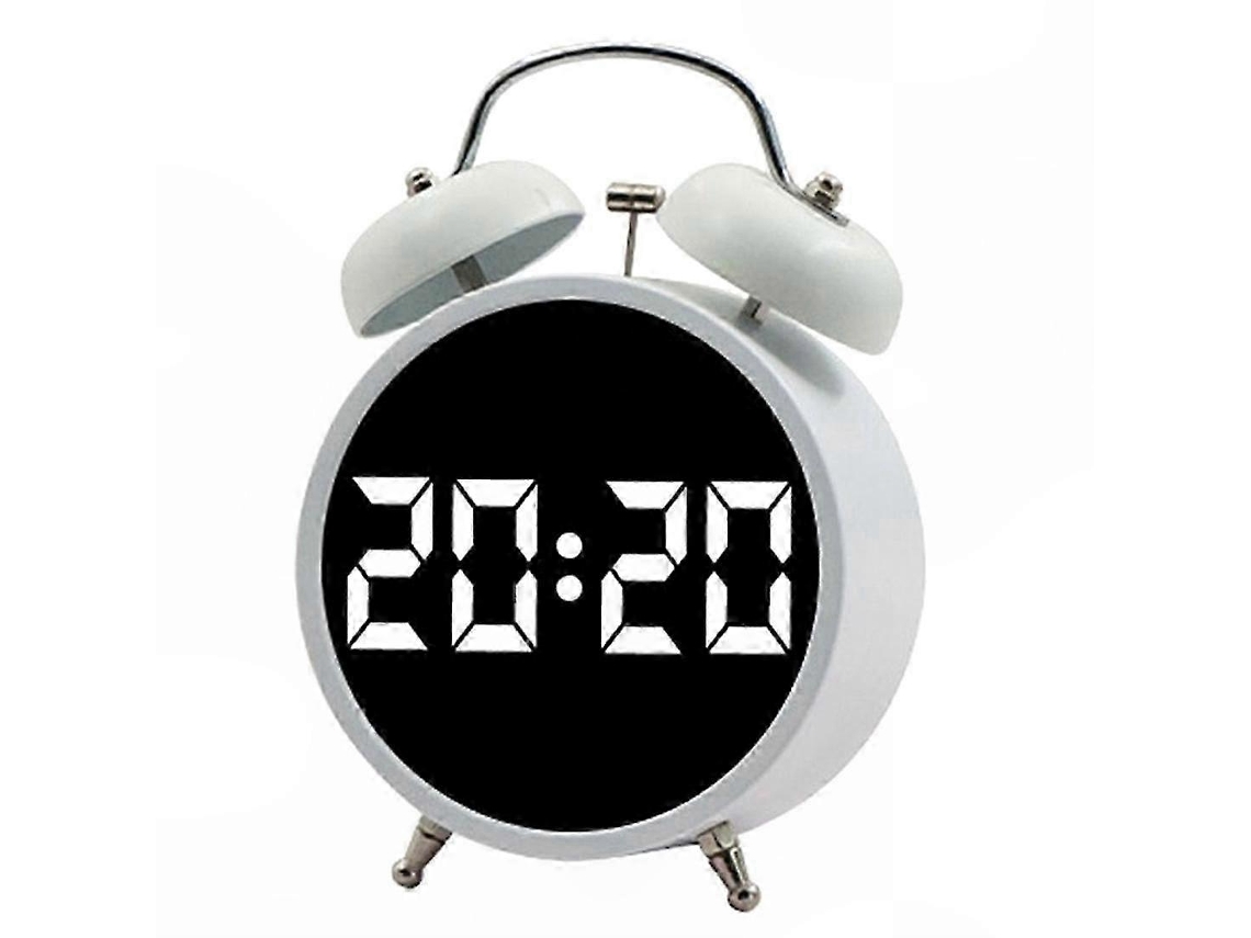 Extra Large Alarm Clock With Led Screen And Sound, Multifunctional Digital Displaywhite