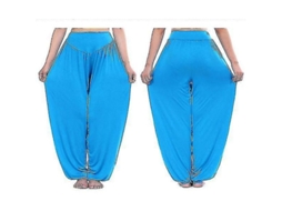 2026 pantalones Baggy de Yoga para Mujer Aladdin Bloomers Ligero de Algodón Bys L Azul