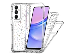 Capa De Acrílico Tpu Transparente Para Samsung Galaxy A16 4g 5g Com Estrelas De Filme Impressas A Laser