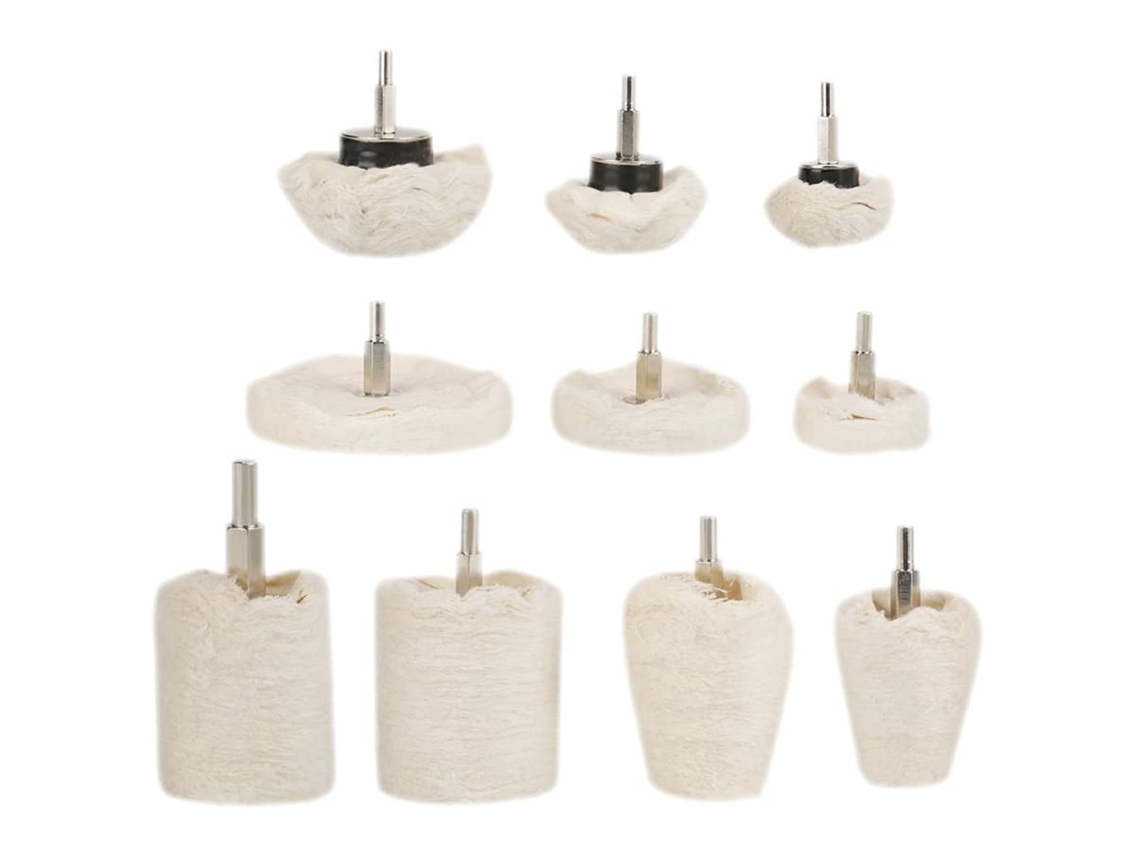 Kit De 10 Discos De Polimento E Lixa De Mop Para Polidor E Buffer Com Vários Modelos