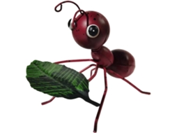 Formiga Decorativa para Jardim Estatueta Colecionável de Formiga com Folha Escultura de Metal para Decoração de CHABERLU