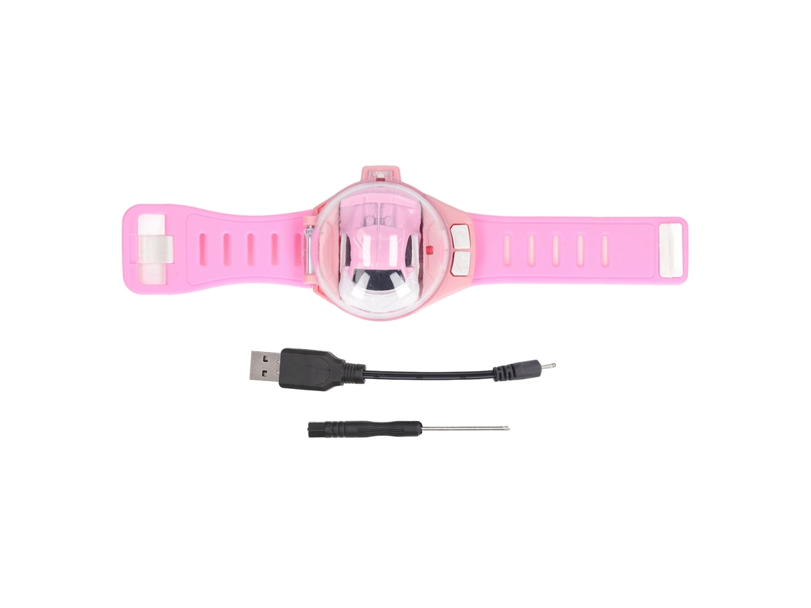 Brinquedo Carro Controle Remoto Relógio Mini 2.4g Infravermelho Com Capa Anti-poeira Rosa Tipo 1