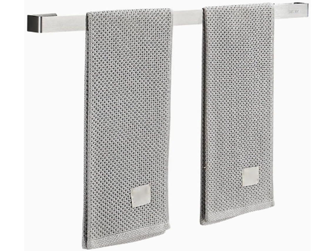 Suporte De Parede Para Toalhas Banheiro 40cm, 50cm, 60cm, Suporte Único Em Aço Inoxidável Com Acabamento Prateado