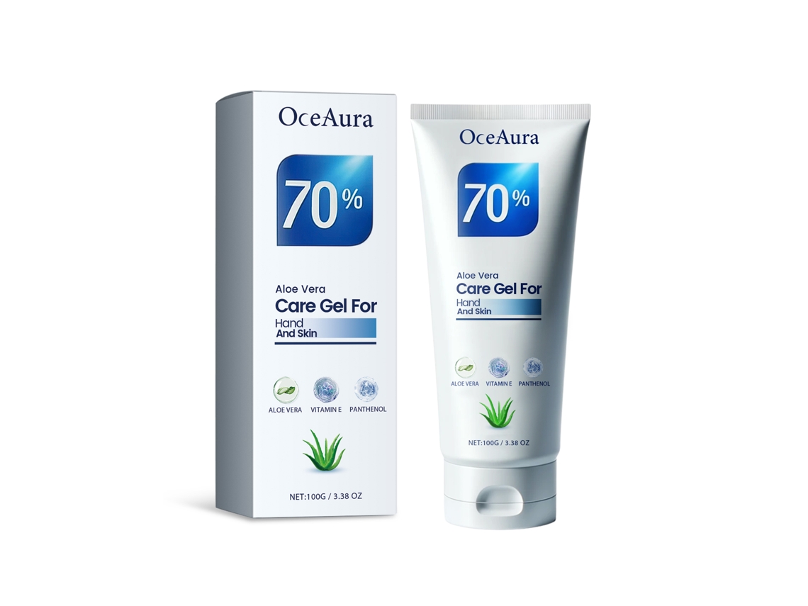Gel de Cuidado Das Mãos Oceaura Aloe Vera Hidrata Repara e Previne Secura