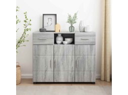 Vidaxl Armário De Madeira Com Gaveta Cinza Sonoma 88,5 X 30,5 X 73 Cm