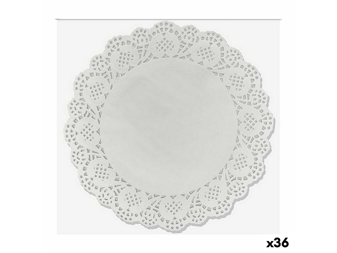 Base para Bolo WOOOW Branco Papel 24 Peças 24 Cm 36 Unidades