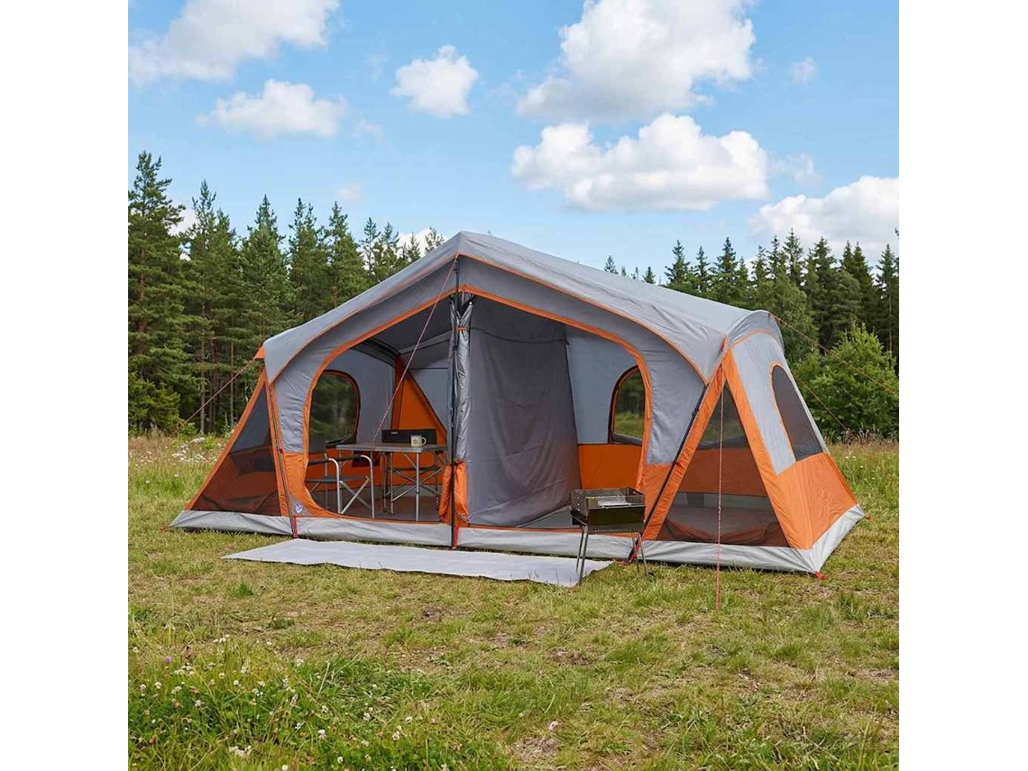 Vidaxl Barraca Cabana Com Telhado Cinza E Laranja 480 X 273 X 205 Cm