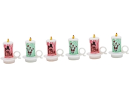 Conjunto De 3 Velas De Led Sem Função De Luz Noturna Para Decoração De Natal, Velas De Chá Seguras Para Casa, Para Famílias Gokoco