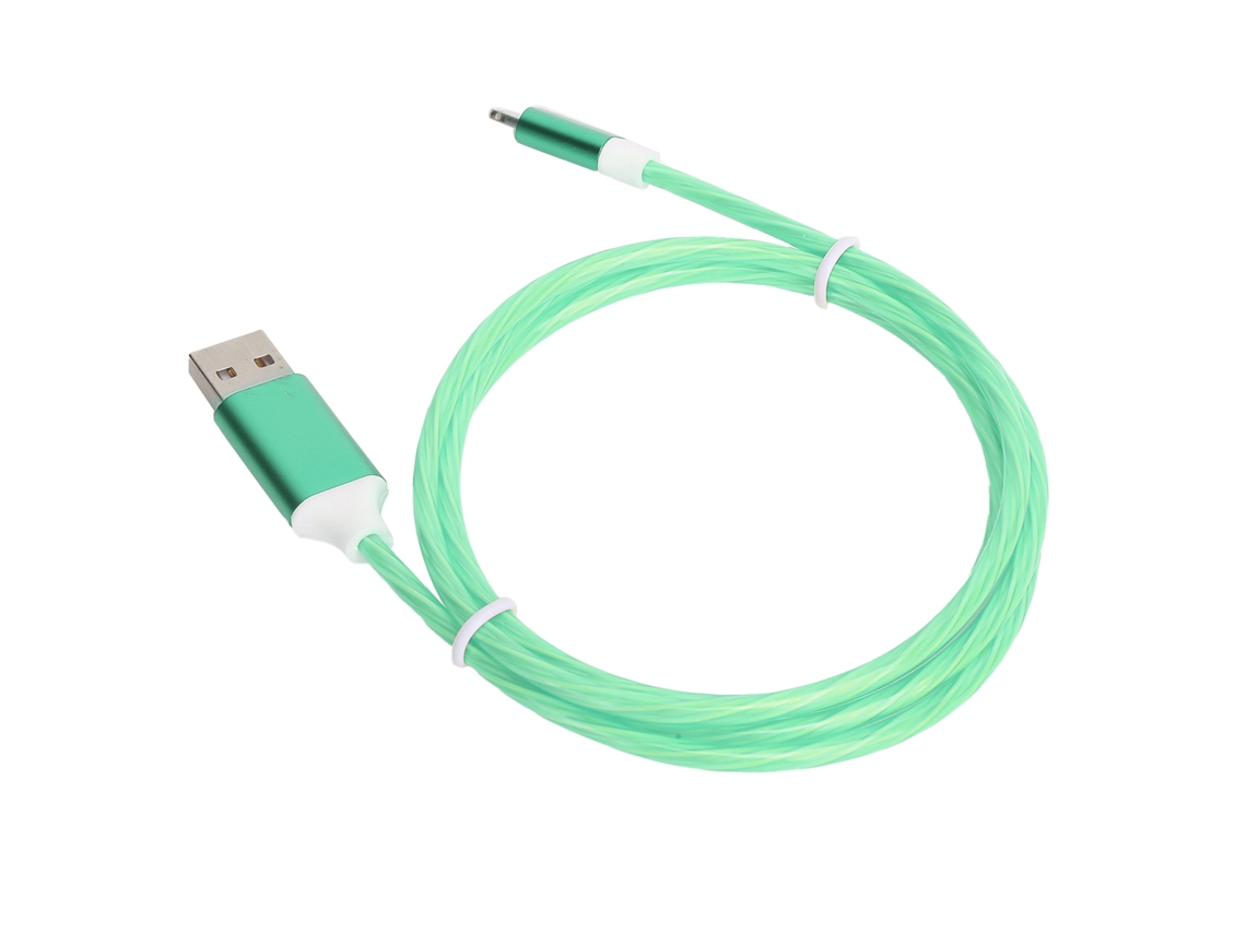 Cabo de Dados LAXISCREED Led Carregamento Rápido Apple Verde