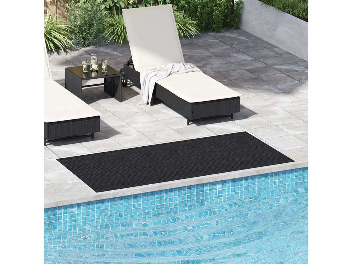 Vidaxl Tapete De Piso Preto 1 X 2 M Borracha