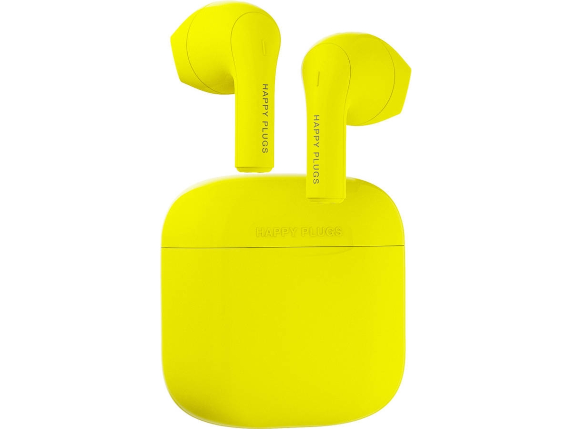 Auriculares Bluetooth True Wireless HAPPY PLUGS Joy (In Ear - Microfone - Amarelo)