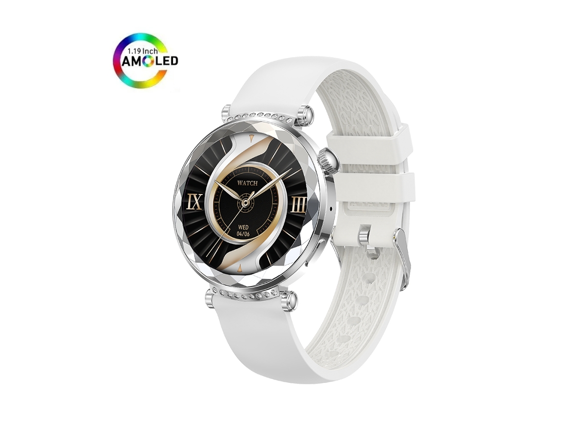Relógio Inteligente HK88 AMOLED com Bluetooth e Chamadas (Prata)