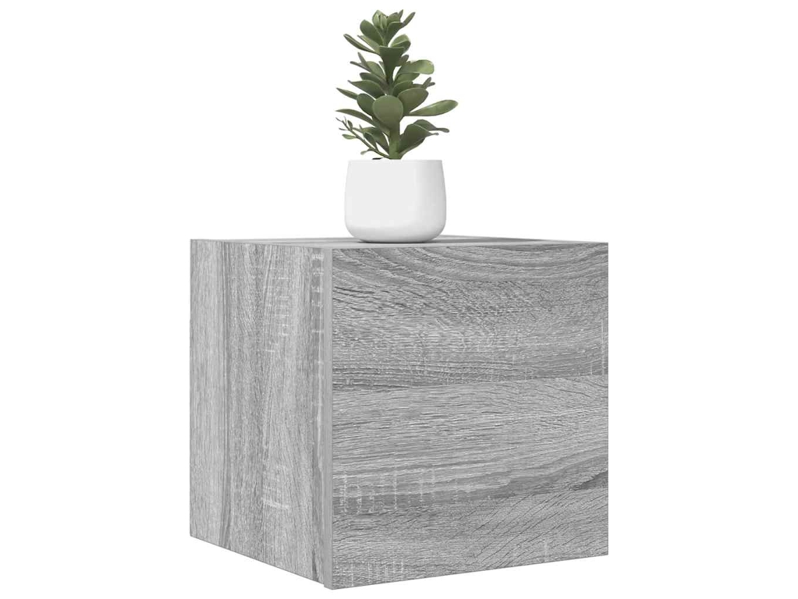 Vidaxl Móveis De Tv De Parede 2 Pcs 30,5x30x30 Cm Cinzento Sonoma